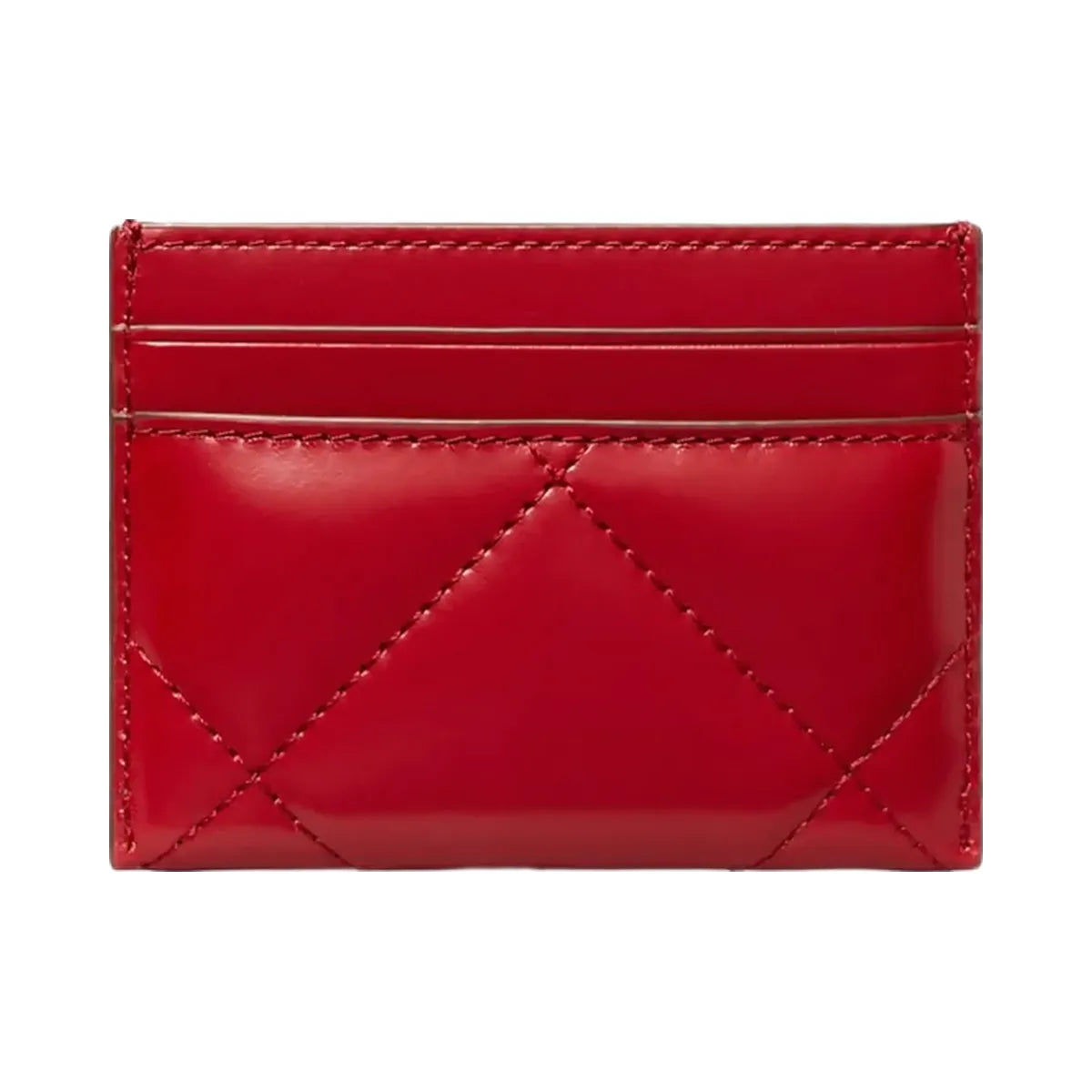 Tory Burch Kira Diamond Quilt Card Case Red
