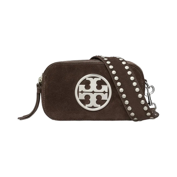 Tory Burch Mini Miller Suede Crossbody Bag Shadow Oak