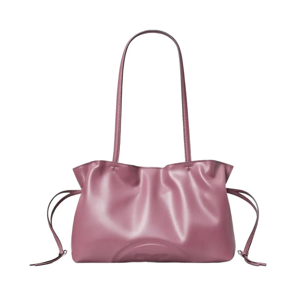 Tory Burch Small Ella natuura Drawstring Tote Plum Haze