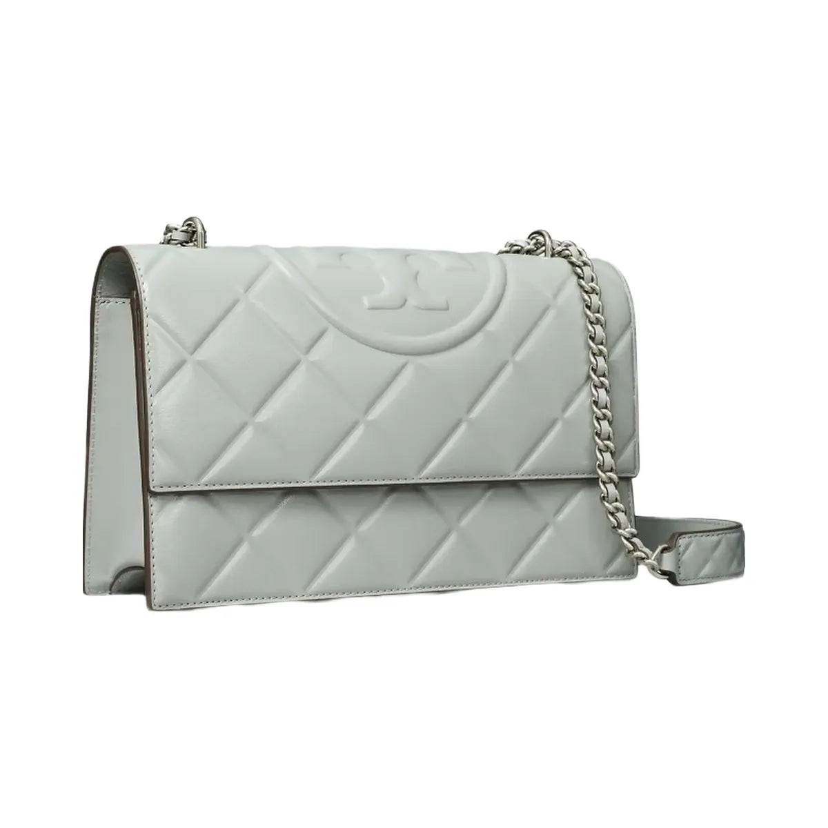 Tory Burch Small Fleming Shoulder Bag Gray