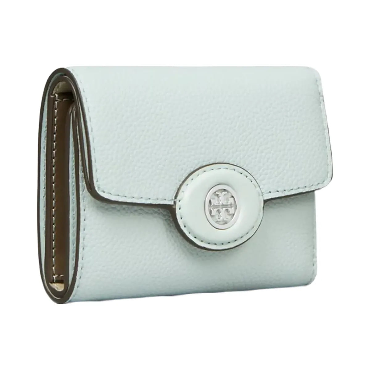 Tory Burch Small Robinson Pebbled Wallet Sea