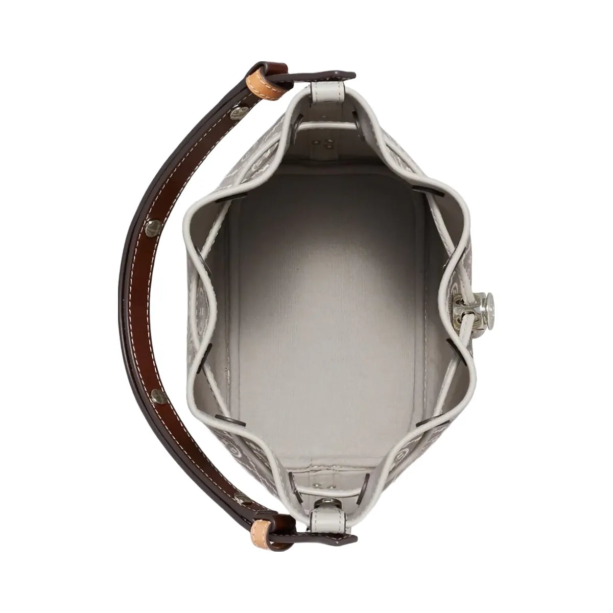 Tory Burch T Monogram Utility Bucket Bag Gray