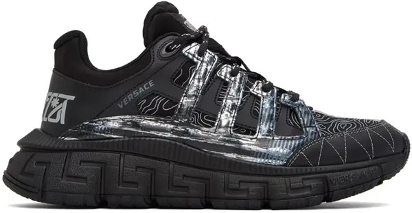 Versace Black & Silver Trigreca Sneakers